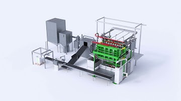 EPS shape moulding machine with EMHandling fishbox production