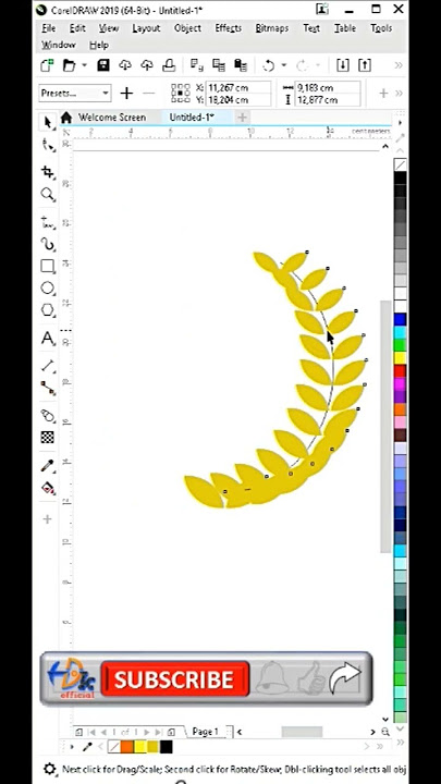 BUAT LOGO PADI DENGAN CEPAT DI CORELDRAW | Tutorial CorelDraw | #shorts