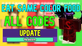 ALL Eat Same Color Food Challenge CODES | Roblox Eat Same Color Food Challenge Codes (July 2023)