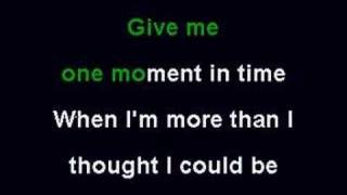 Video voorbeeld van "Whitney Huston - One Moment In Time (Karaoke)"