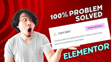 How to solve Elementor Enable safe mode problem ko solve kaishe kare I 100% problem solved I 2024