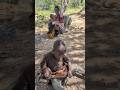 enjoyment time after eating delicious food in the wild bush 😋😋😋🔥🔥#hadzabetribe #bushmen#africantribe