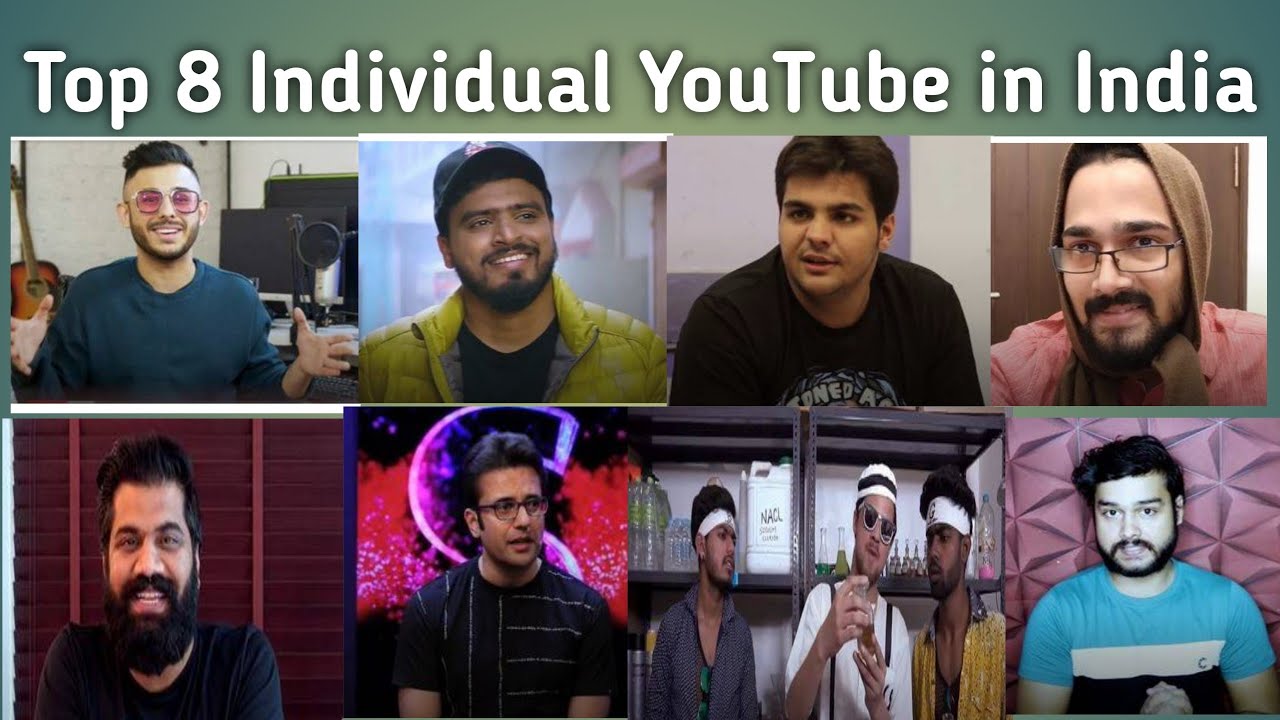 Top 8 Individual YouTubers in India EP 1 YouTube