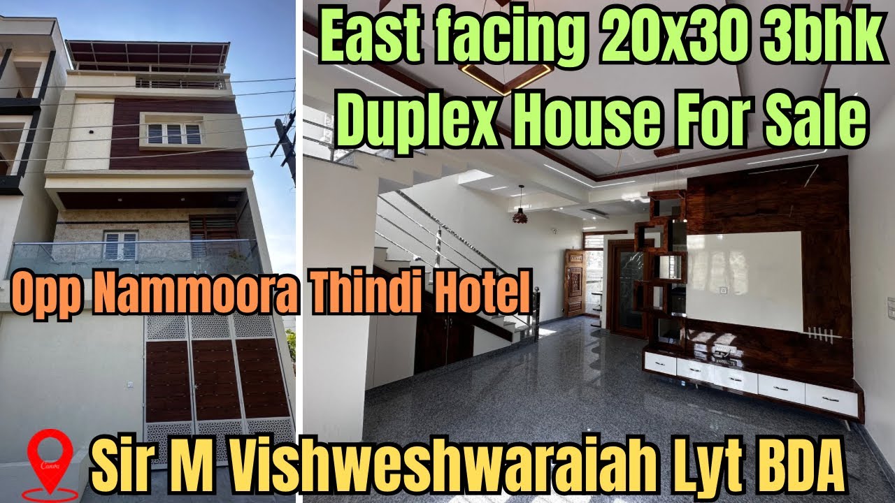 BDA 20x30 East Duplex House For Sale At Sir MV Lyt Ullal Rd House for