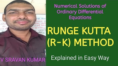 RUNGE KUTTA METHOD in telugu numerical solutions of ODE Related