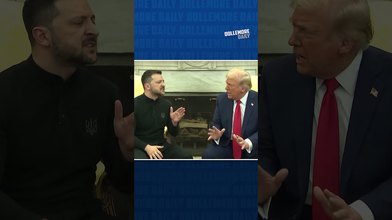 LITERAL SCREAMING MATCH IN OVAL OFFICE as Donald Trump/JD Vance Double-Team Zelenskyy! #shorts