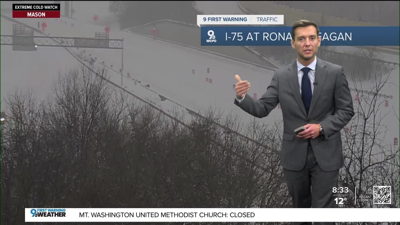 Snow storm causing hazardous road conditions in Ohio - YouTube