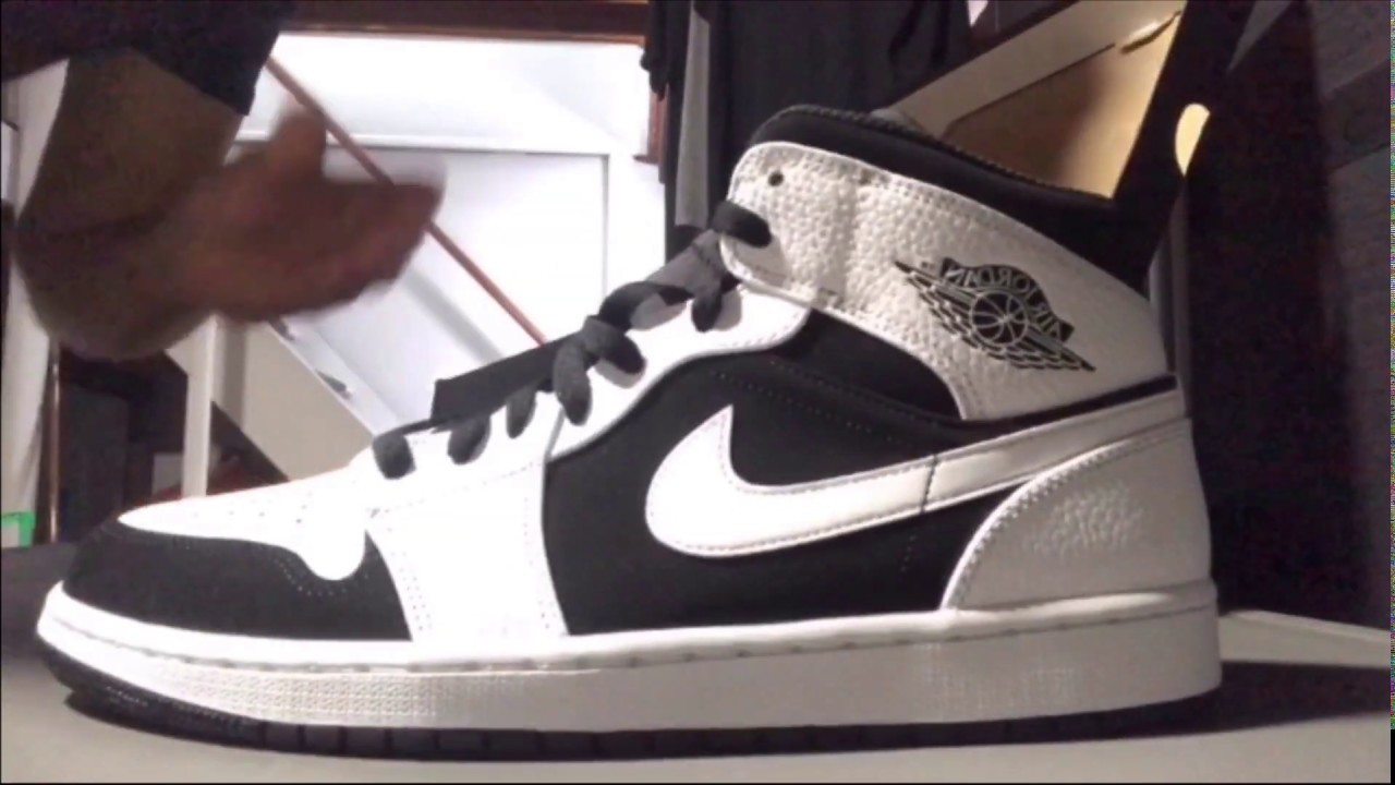 Air Jordan 1 Retro Mid 'Tuxedo' - UNBOXING - YouTube