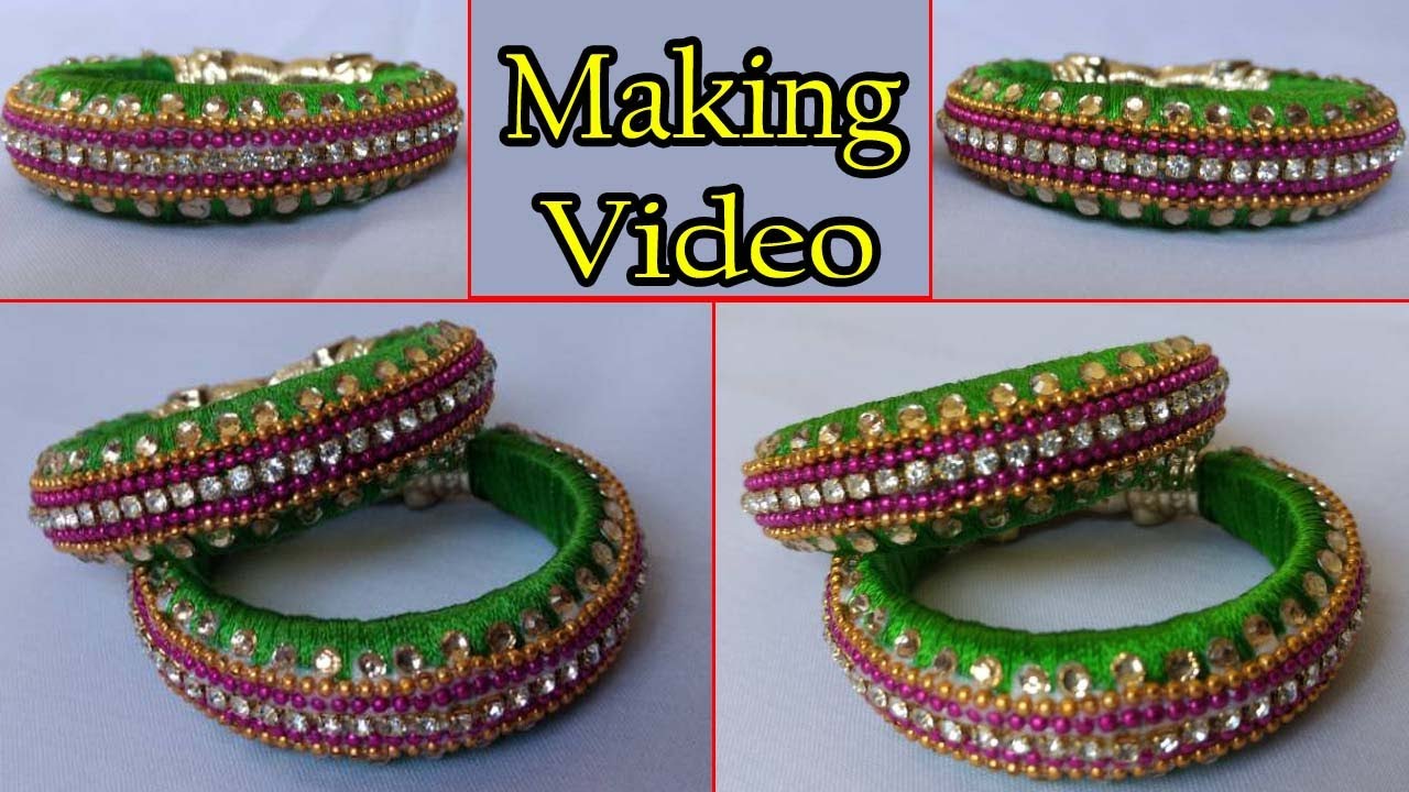 Light Green Silk Thread Bangle