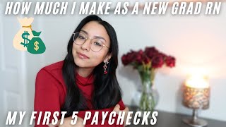 HOW MUCH I MAKE AS A NEW GRAD REGISTERED NURSE: first paychecks, night differential, $75\/hr?!