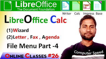 libreoffice calc  |wizard option |letter wizard| libreoffice kya hai |wizard agenda|lb file menu |