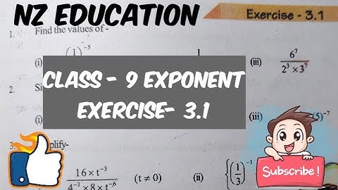 9th Maths Exponents Ex.- 3.1 complete solution C.G. CBSE board