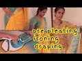 How to  pre pleat, iron and drape a saree ( TAMIL ) | SD VLOGS