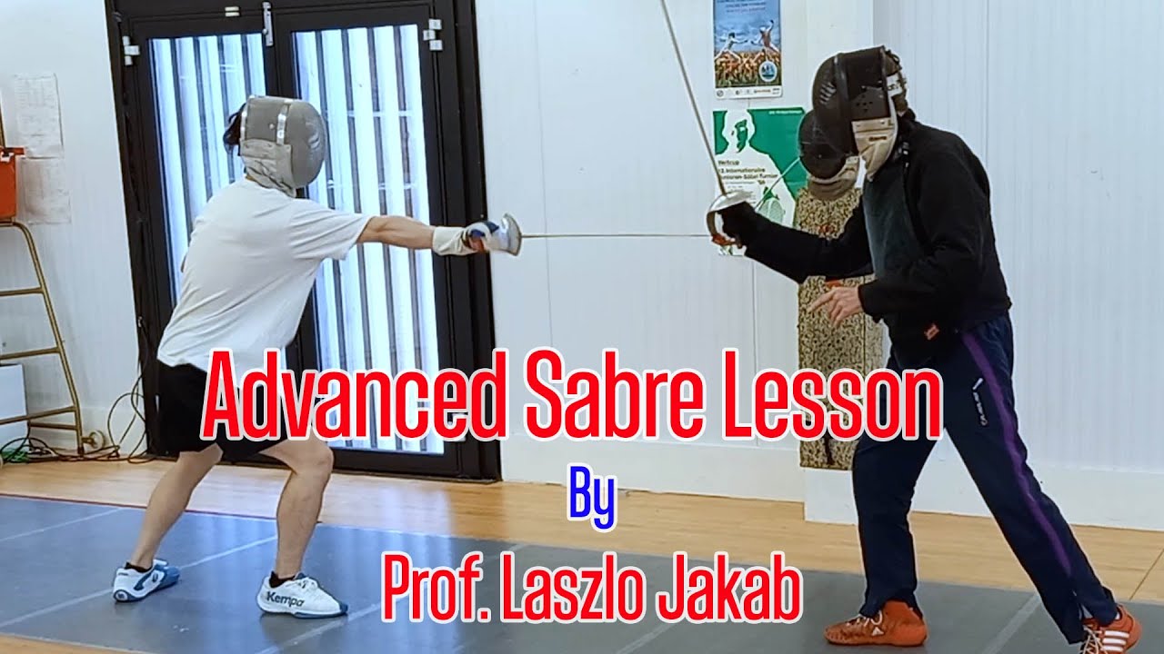 Hungarian Sabre fencing lesson for advanced fencer by Laszlo Jakab