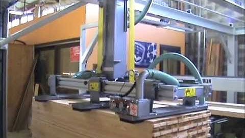 Joulin Gantry Robots : Infeed of lumber molder