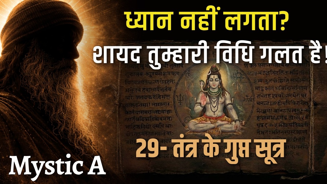 29 - ध्यान नहीं लगता? 99% लोग गलत विधि चुनते हैं! 🧘‍♂️ 29- Vigyan Bhairav Tantra | by Mystic A