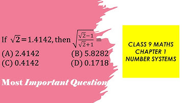 if root 2 = 1.4142, then square root of {(root 2-1) by (root 2 + 1)} | √𝟐=1.4142, then √((√2−1)/(√2+