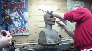 Mind Magic Studios - how to sculpt a resin skull mask - time lapse clay sculpting part 1