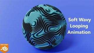 Abstract Soft Wavy Shapes Looping Animation in Blender
