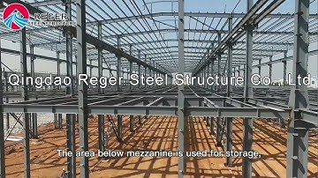 Multi Span Steel Structure Warehouse with Mezzanine Office - China Steel Warehouse Office Building