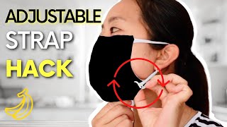 How to make face masks adjustable with ear ties/straps | Perfect mask comfort and fit | My Hack!