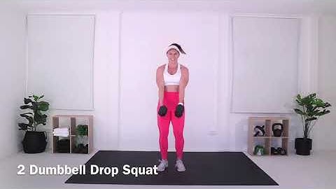 2 Dumbbell Drop Squat