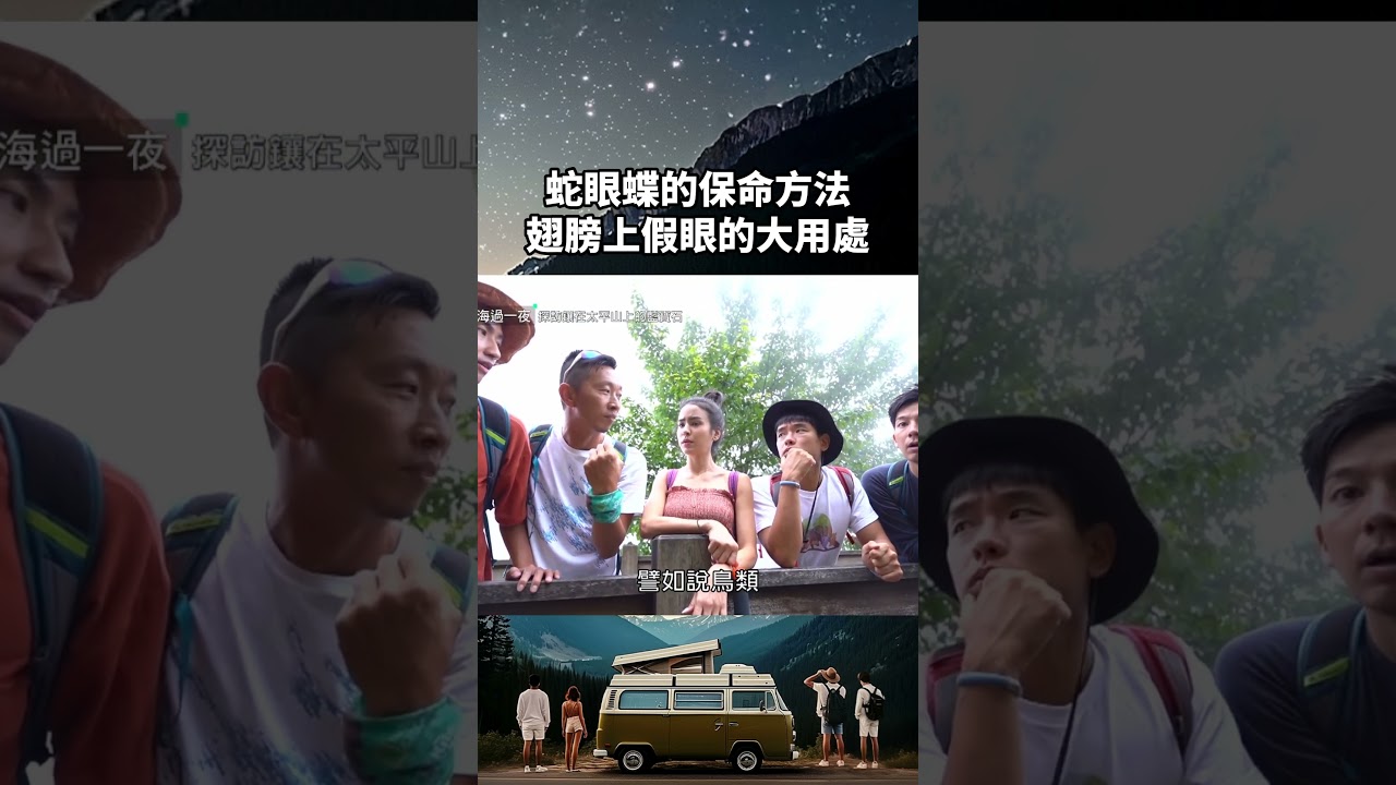 假眼蝶原來靠翅膀上的假眼保住性命!除了警示敵人還能這樣做|上山下海過一夜 #shorts 縮圖
