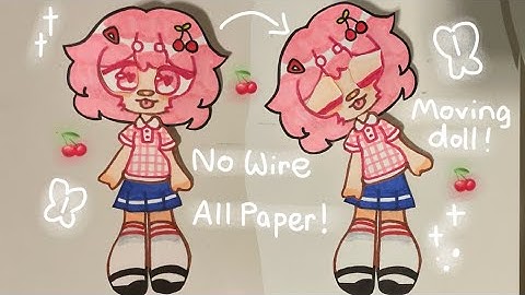 How to make a PAPER DOLL MOVING🍒easiest wasu art tutorial🍒🥰🪽✨💞