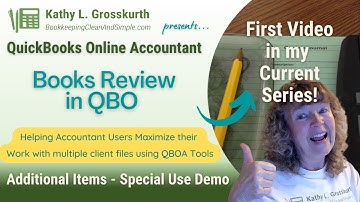 Books Review in QBO - Additional Items Special Use Demo