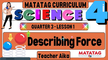 MATATAG Science 4 Grade 4 Quarter 3 Lesson 1 Describing Force