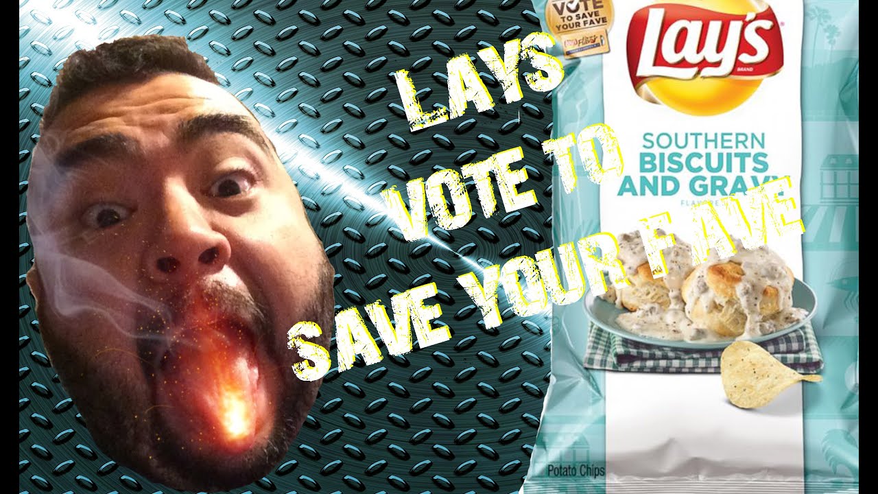 Lays Biscuits and Gravy review taste test vote to save your fave by andro6657 YouTube