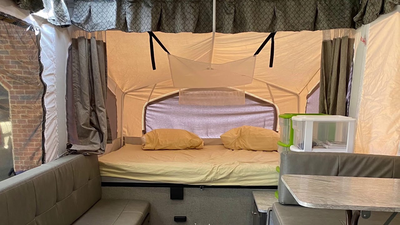 Pop up camper storage capabilities, 2021 Rockwood 2318g YouTube