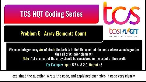 #tcs #nqt #coding Question | #array Elements Count | #python #code Explained | Kumaruuu...! #tcsnqt