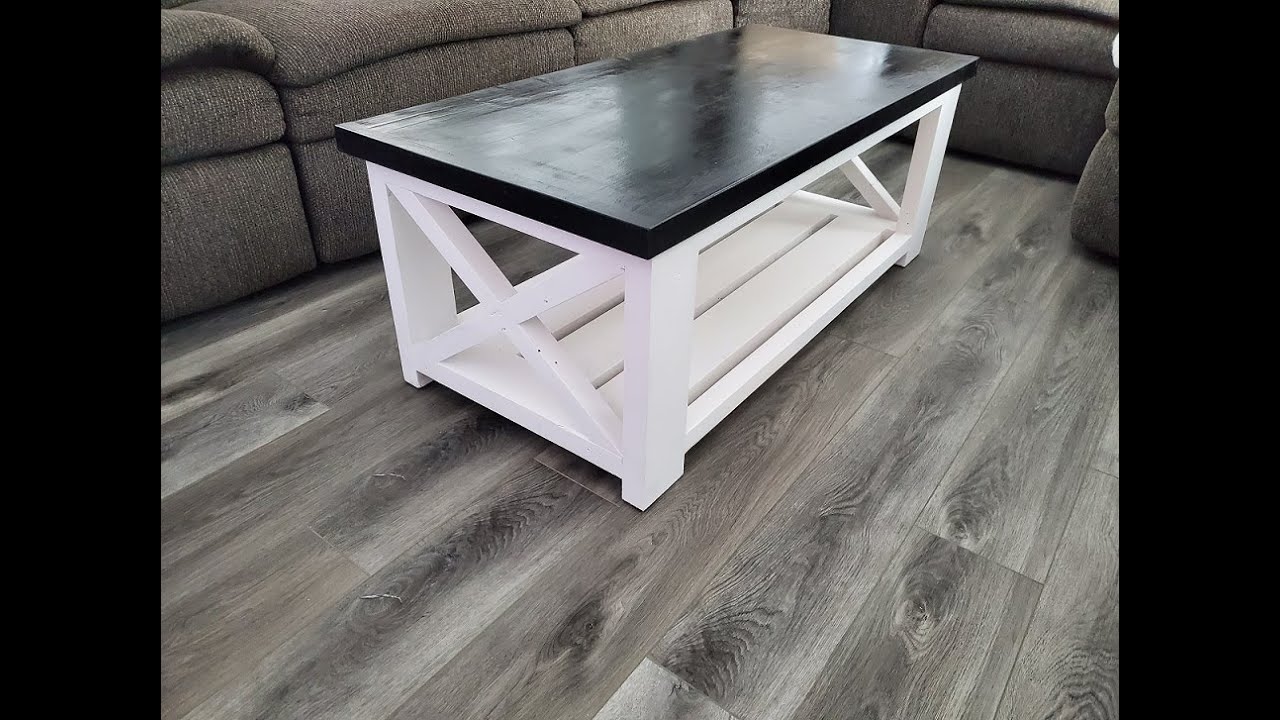 DIY Farmhouse Coffee Table Build YouTube