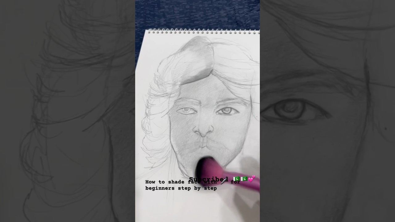 How to shade face with 🖊️ 