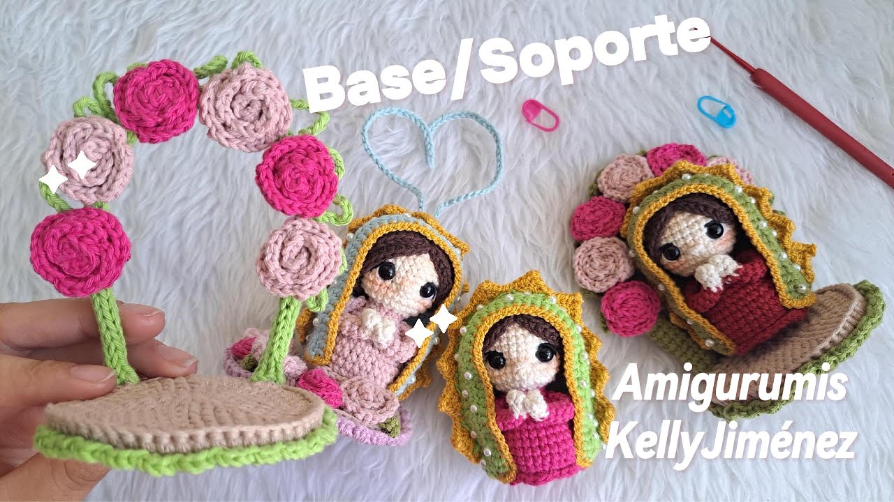 Cómo hacer  Base /Soporte para Virgen de Guadalupe Amigurumi