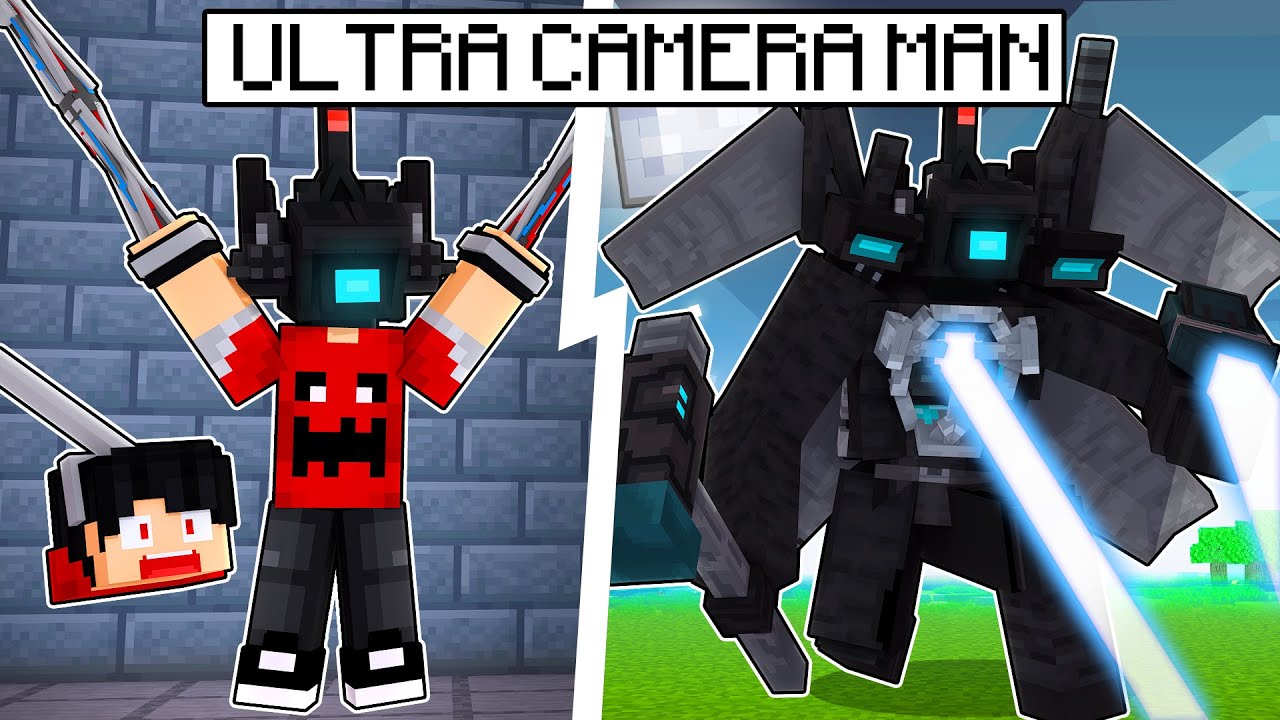 P3DRU virou o ULTRA CAMERAMAN no Minecraft por 24 HORAS!