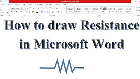 How to draw resistor ( resistance ) in Microsoft Word #science #microsoftword