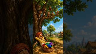 The Cap Seller and the Monkeys 🧢🐒 | Moral Story for Kids | Bedtime Story #kids #shorts