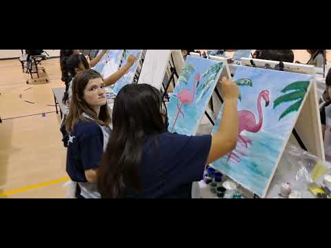 Coalinga Middle School painting the Flamingos