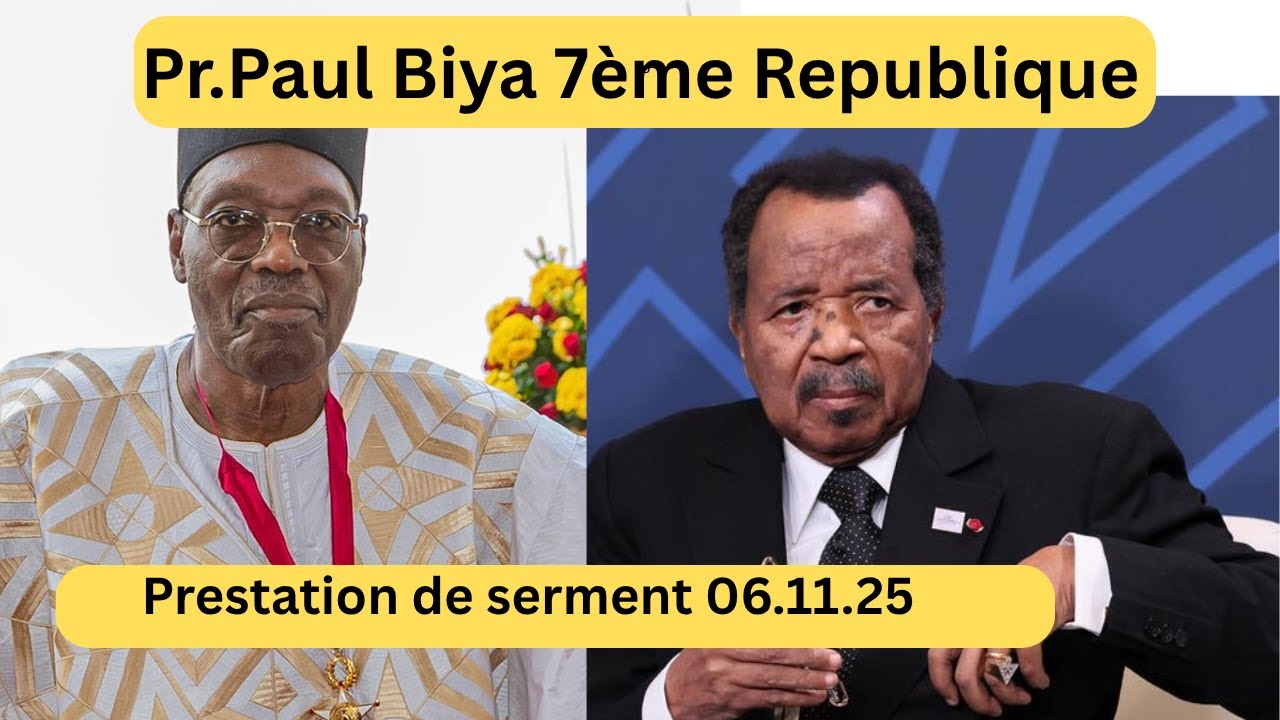 7🛑LIVE Prestation de serment au Cameroun Paul Biya president pour le ...