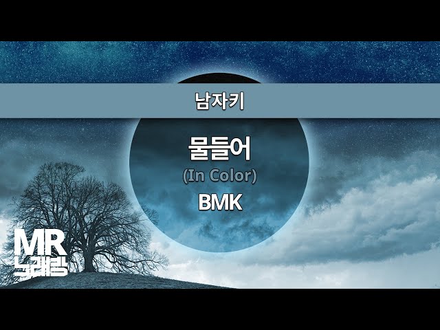 MR노래방ㆍ남자키]물들어(In Color) - BMK ㆍMR Karaoke class=