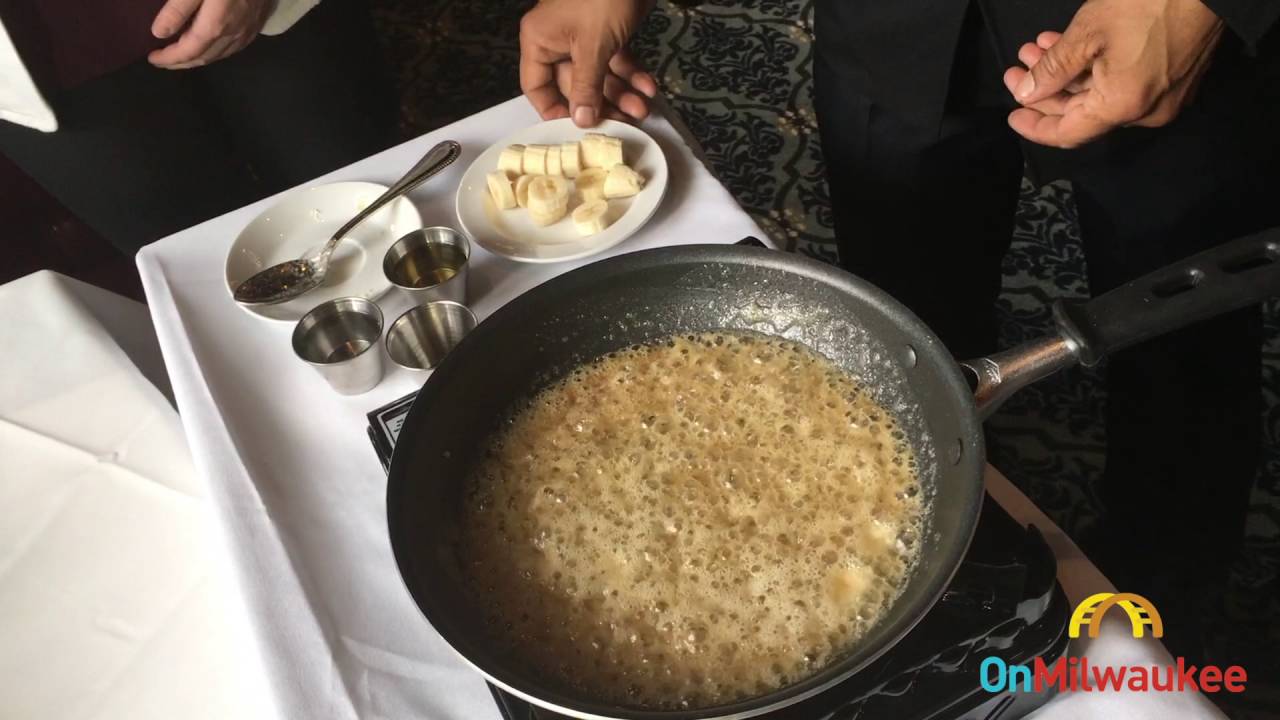 Tableside Bananas Foster at Rare Steakhouse Milwaukee YouTube