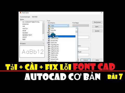 Cách cài và sửa lỗi font CAD || Autocad cơ bản - Bài 7