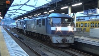 JR貨物　単回9073レ　EF210-156号機＋EF210-149号機　四国運用へ重連回送 【本四備讃線（瀬戸大橋線） 児島駅構内】