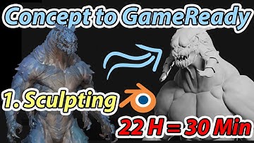Blender Sculpting - Concept Art to Game Ready Character