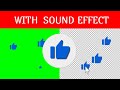 Like button click with sound effect | green screen, Transparent background | Free Download