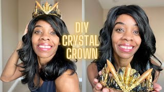 DIY Crystal Crown - DIY Crown - Resin Crown - Goddess Crown - Gold Crown DIY