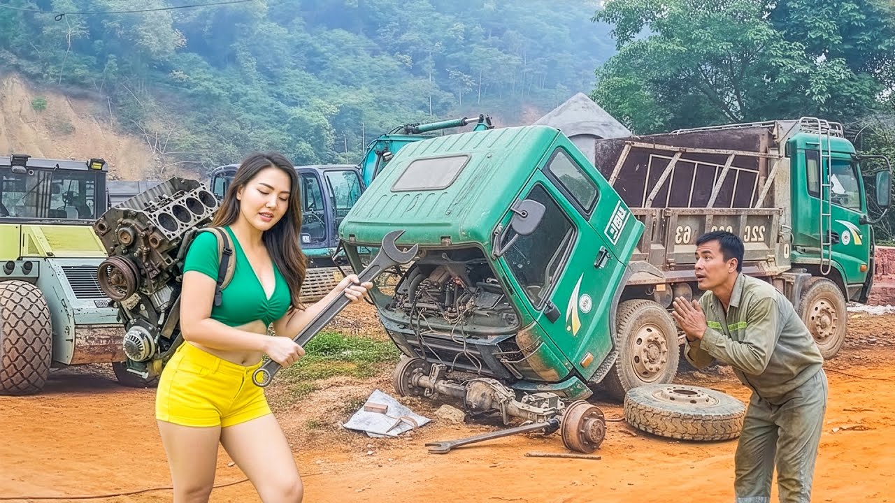 From Scrap to King! Genius Girl Restores a Destroyed HOWO 750D2 Truck - Magic Transformation