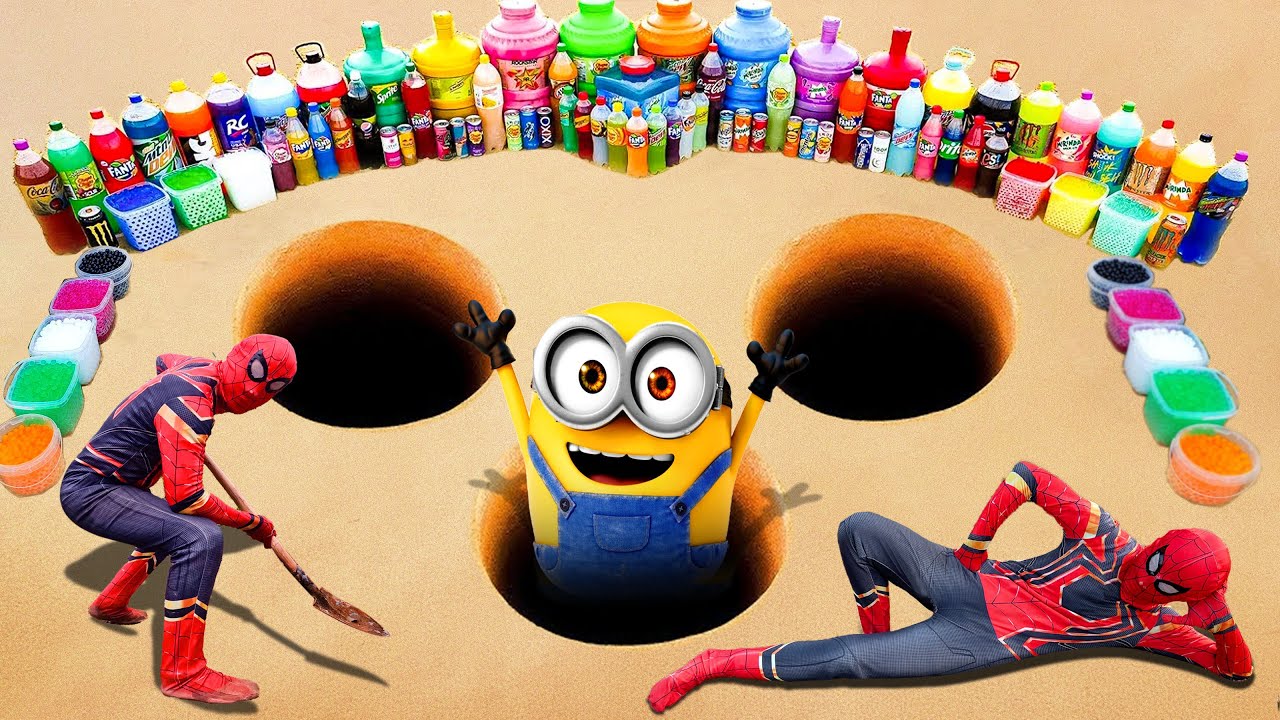 How to make MINIONS with Orbeez, Big Coca-Cola, Fanta, Mirinda, Mtn Dew, Sodas vs Mentos Popular